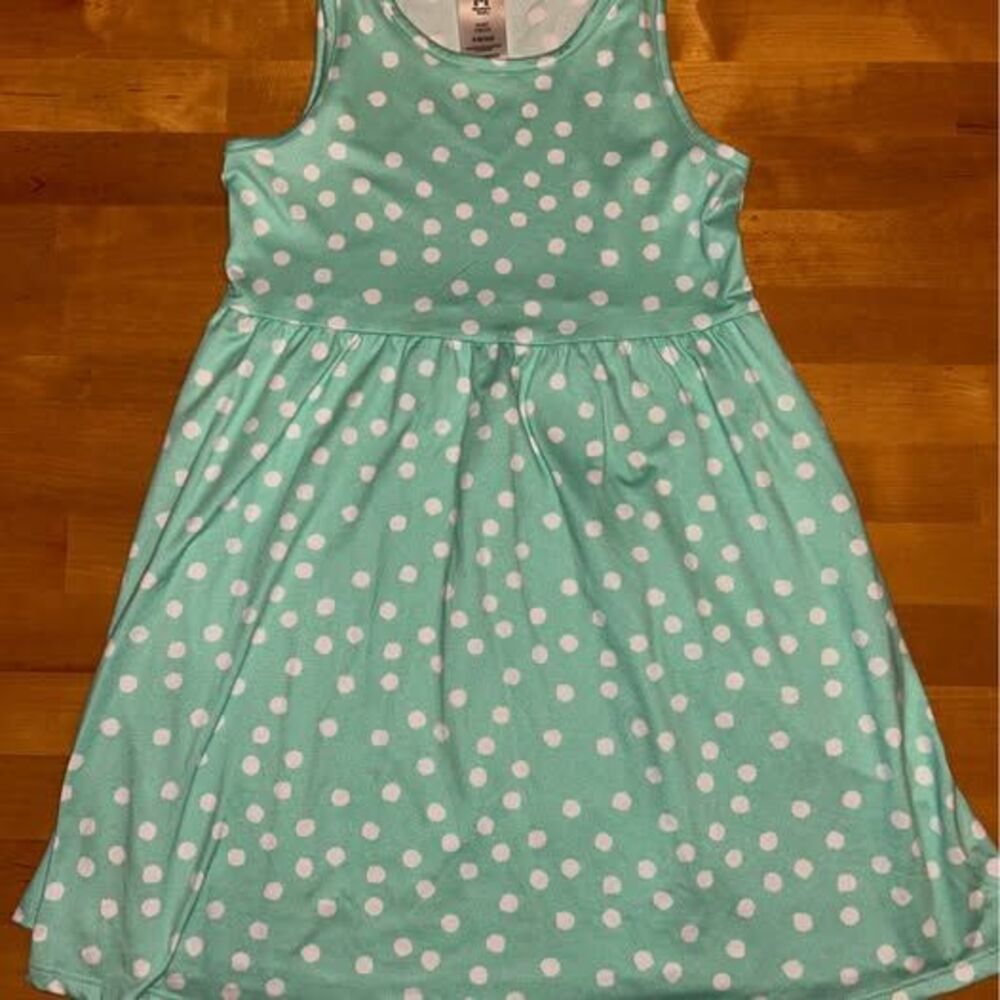 Member's Mark Polka Dot Light Green Dress Size 6/6X